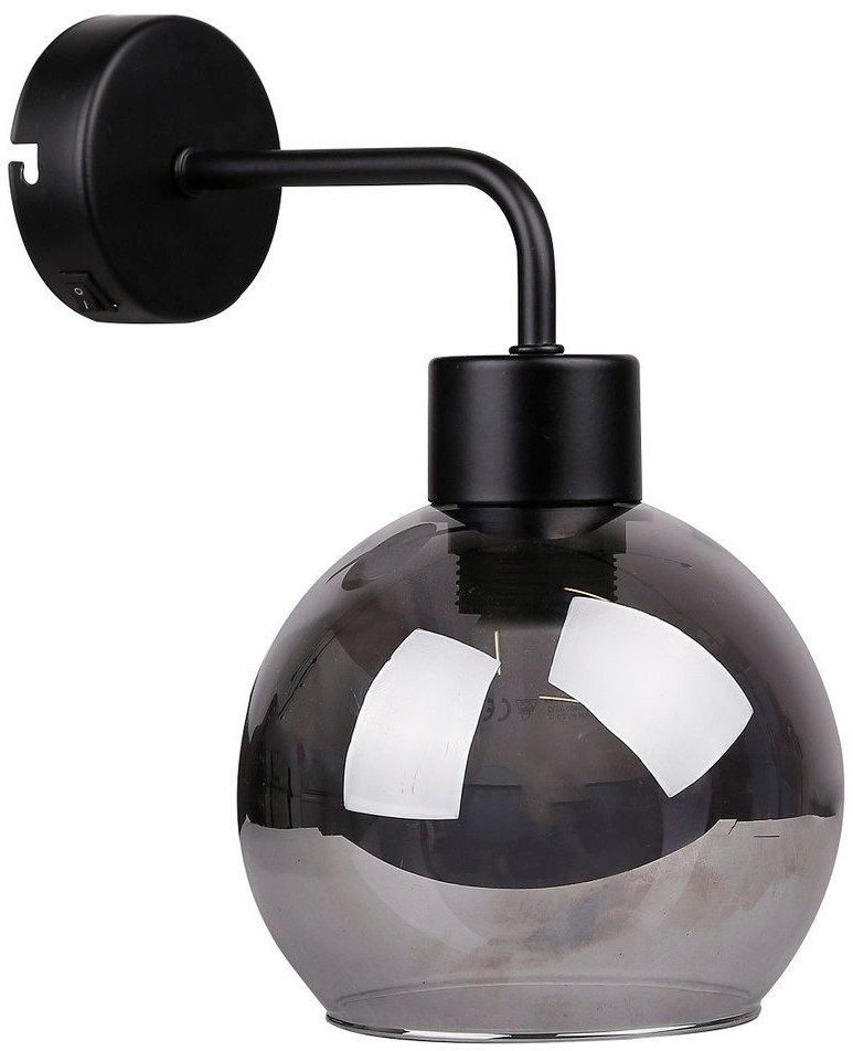 Candellux Lady Wandleuchte 1x40 W schwarz-verraucht 21-76700