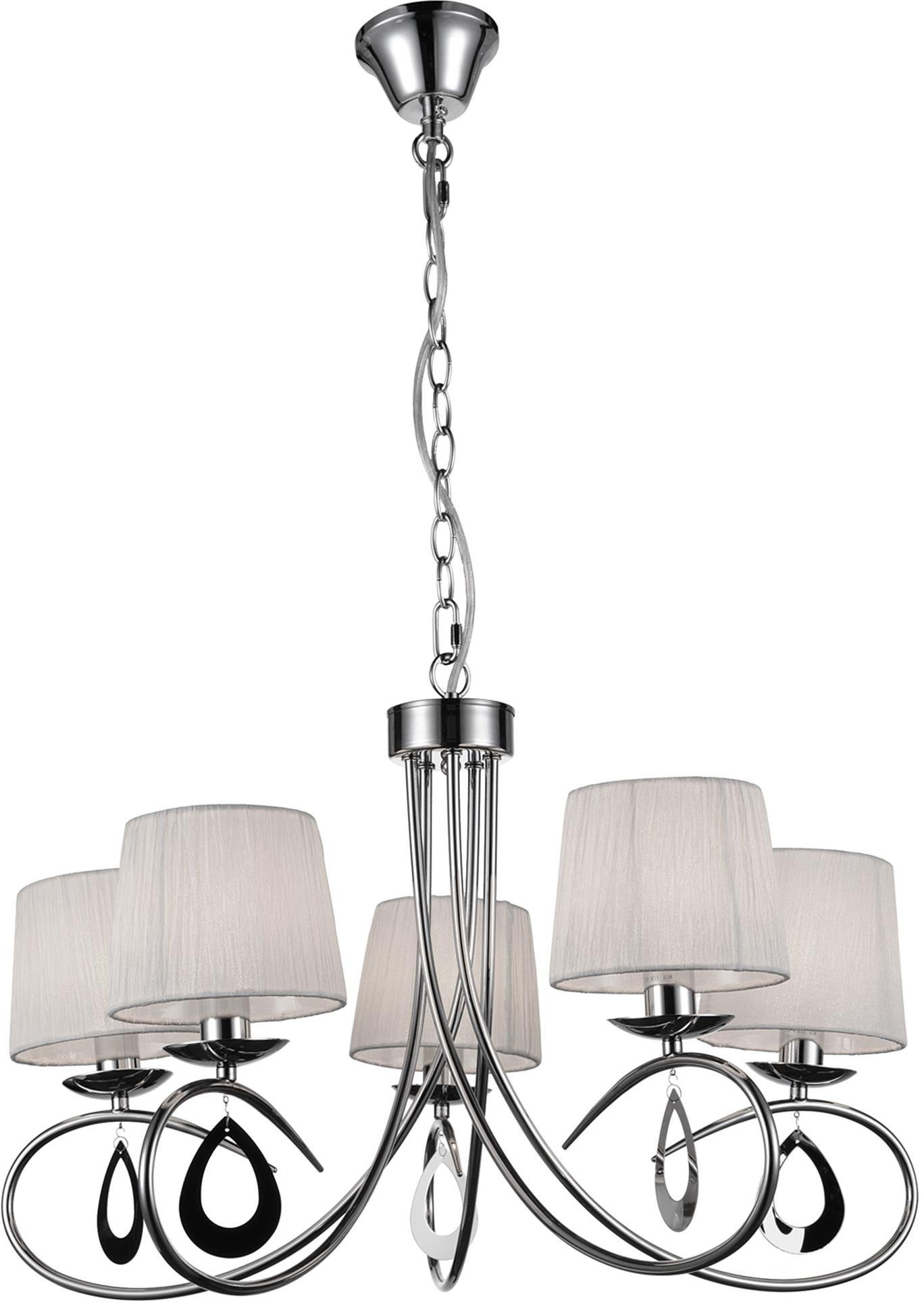 Candellux Arnika Pendelleuchte 5x40 W weiß-chrom 35-21687
