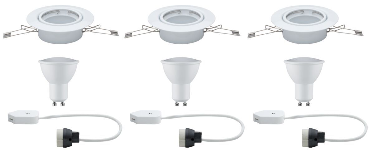 Paulmann LED Eingebaute Lampe 3x4.5 W weiß 93845