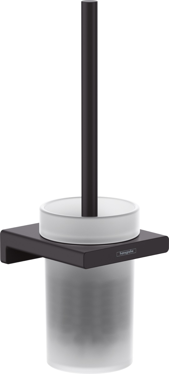 Hansgrohe AddStoris Toilettenbürstengarnitur zum Schrauben glas-schwarz 41752670