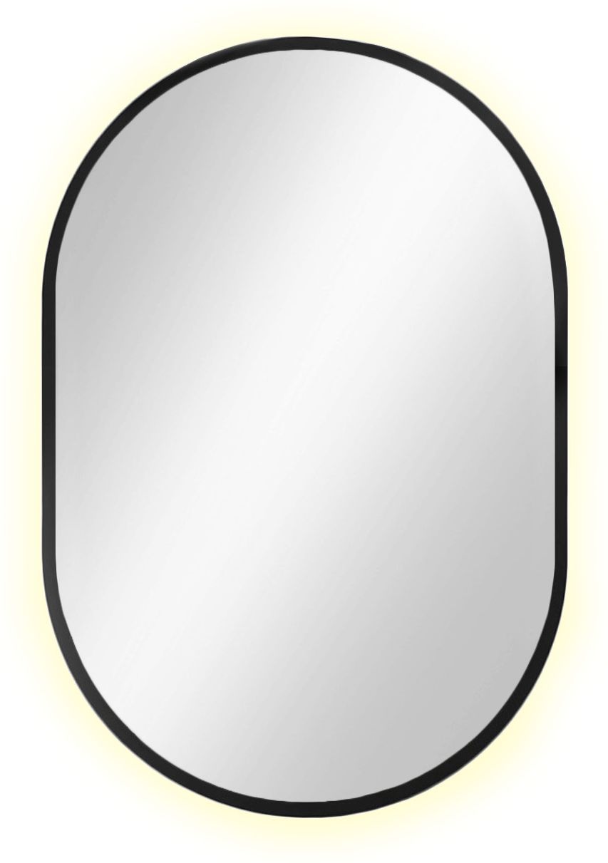 Baltica Design Tiny Border Pastille Spiegel 40x95 cm oval mit Beleuchtung schwarz 5904107904740