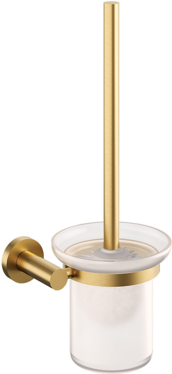Omnires Modern Project Toilettenbürstengarnitur zum Schrauben gold MP60620GLB