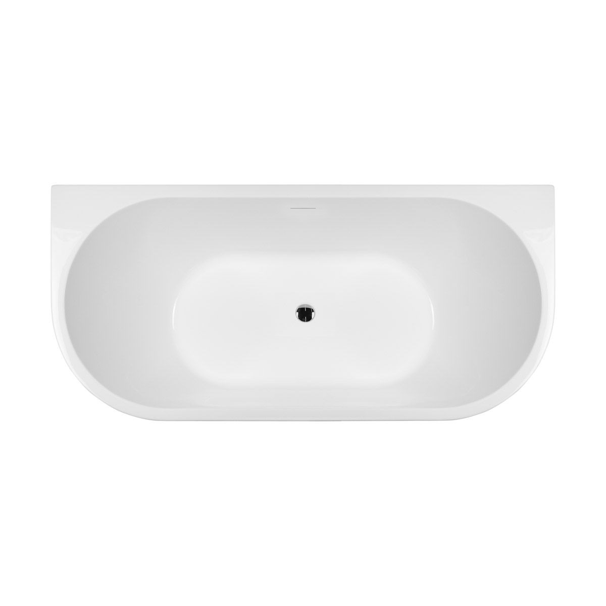 Oltens Delva Vorwand-Badewanne 170x80 cm oval weiß 12019000