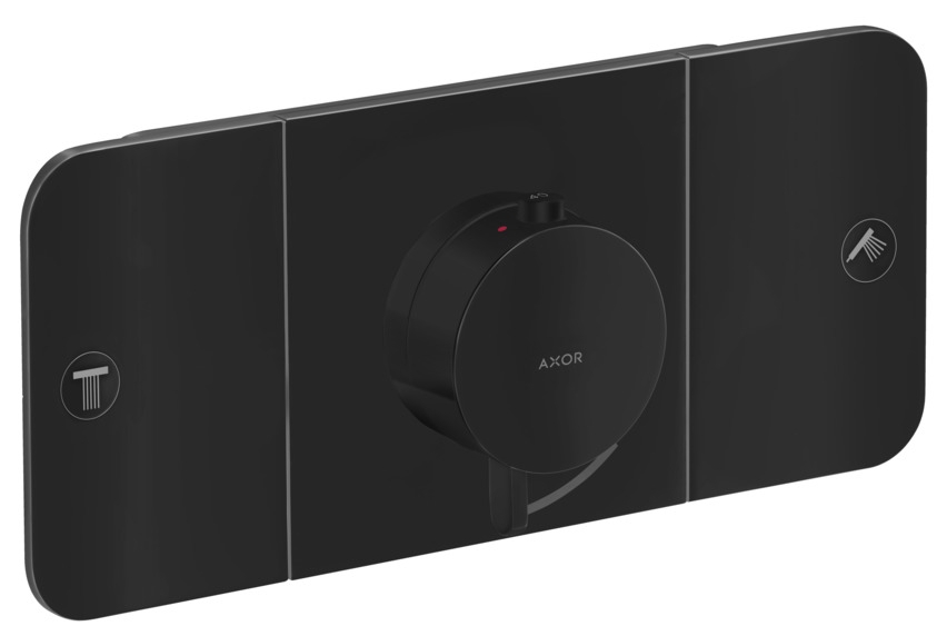 Axor One Badewannen- und Duscharmatur Unterputz mit Thermostat schwarz 45712670