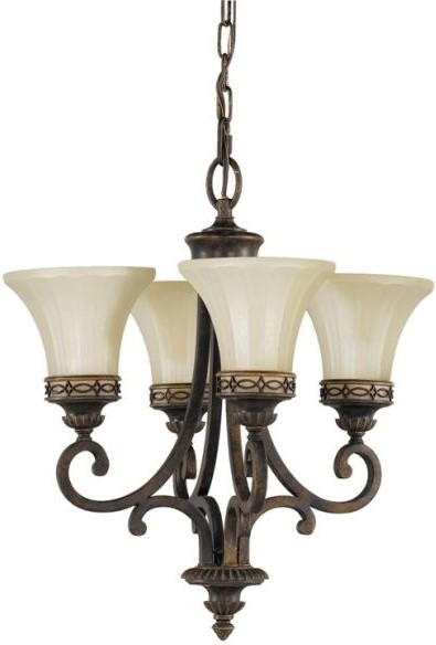 Elstead Lighting Drawing Room Pendelleuchte 4x100 W braun-beige FE-DRAWING-ROOM4