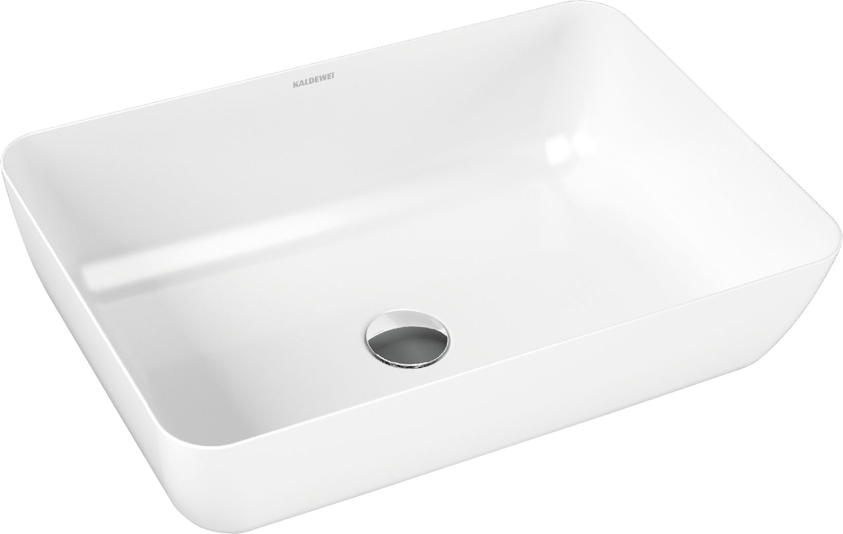 Kaldewei Cayono Waschbecken 52x35.5 cm rechteckig Aufsatzwaschbecken weiß glanz 913506000001