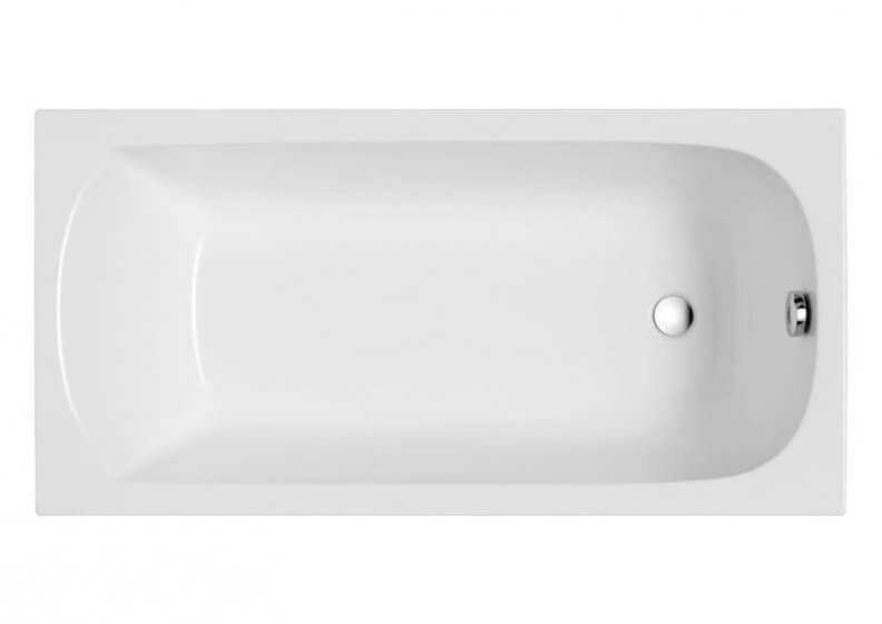 Polimat Classic Slim Schlanke rechteckige Badewanne 140x70 cm weiß 00285