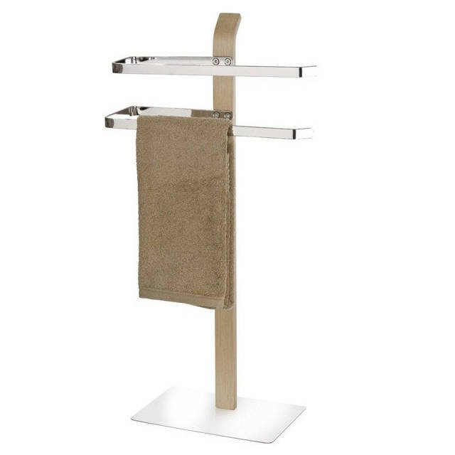 Wenko Samona Handtuchständer holz-silber 20396100