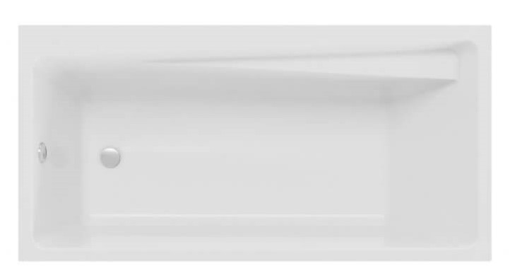 Polimat Elza Rechteckige Badewanne 160x75 cm weiß 00024