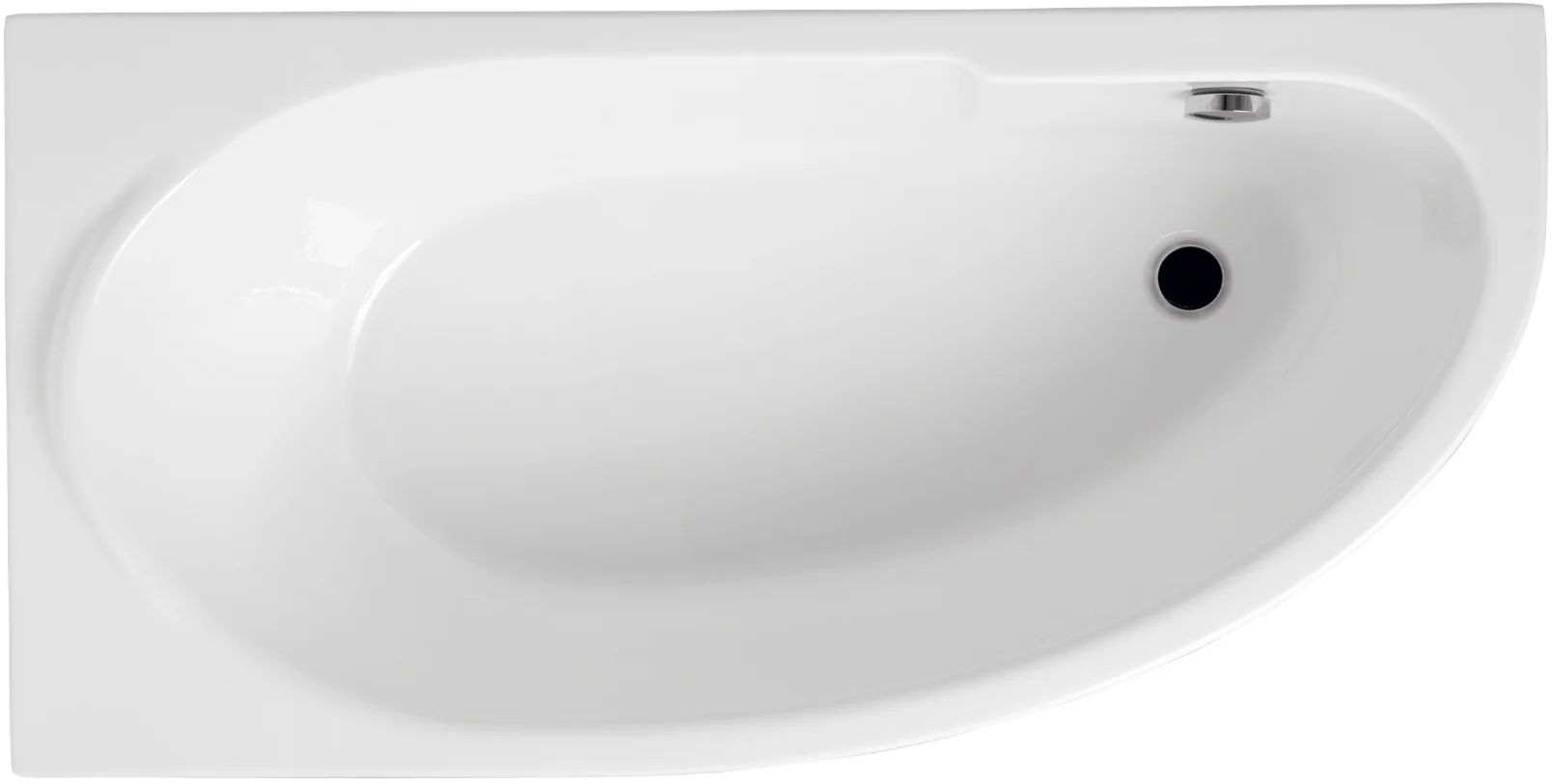 Polimat Miki Eckbadewanne 140x70 cm linksseitig weiß 00372