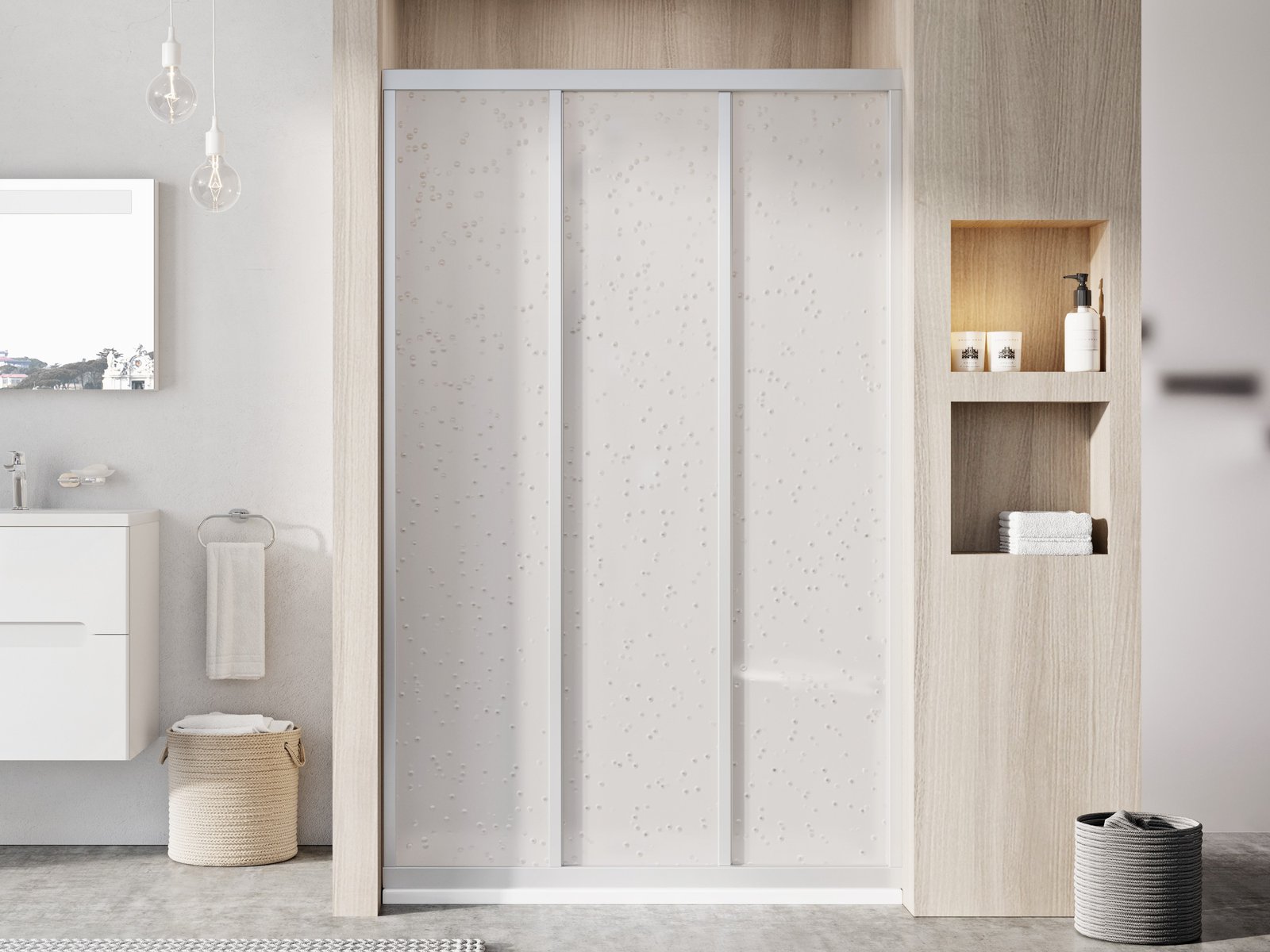 Ravak Supernova Duschtüren 110 cm Schiebe- satin Matte/Polystyrol 00VD0UR211