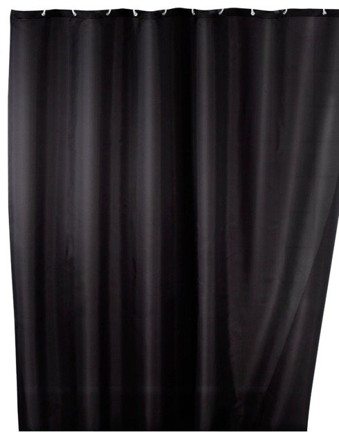 Wenko Duschvorhang 200x180 cm schwarz 20043100