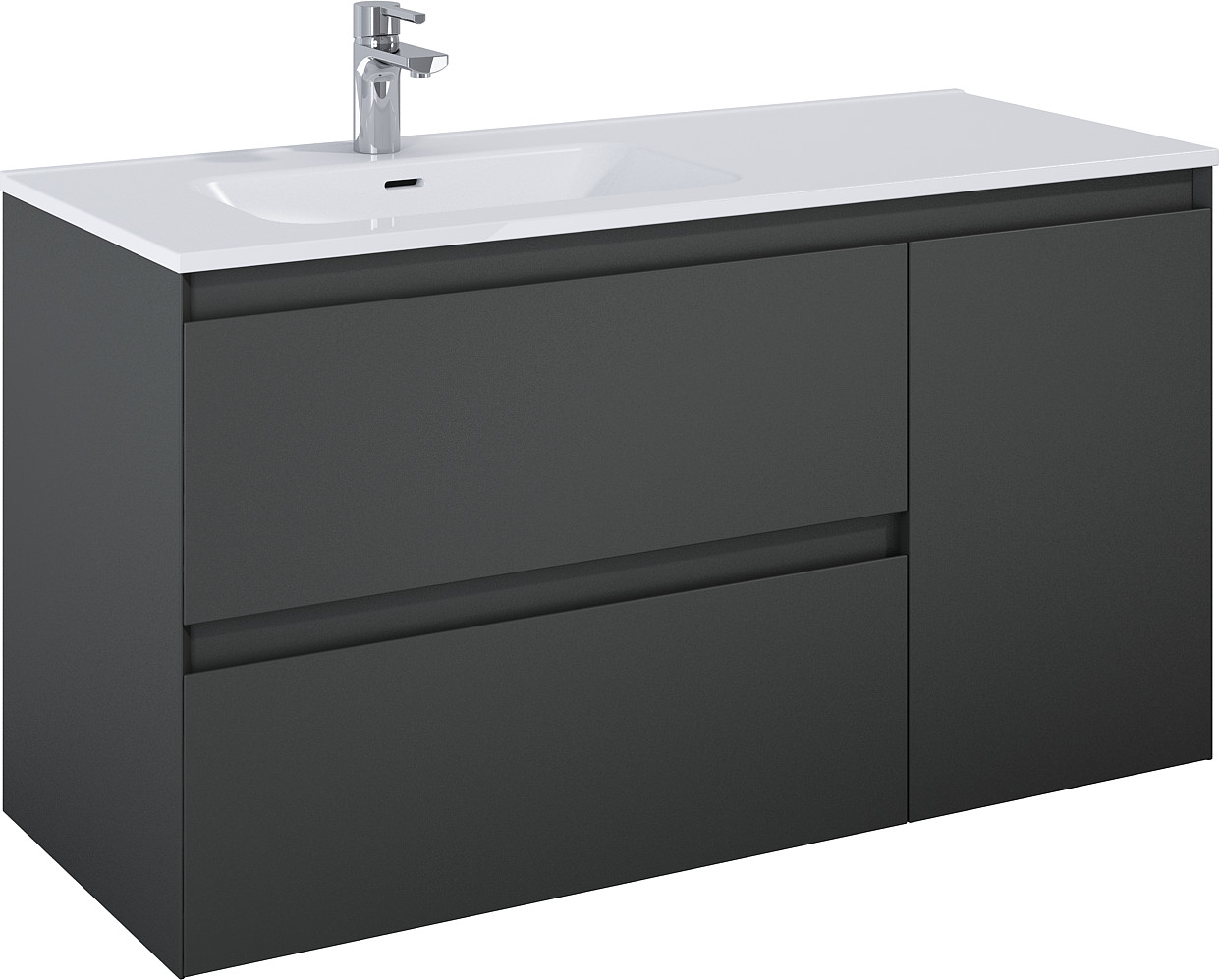 Elita Split Badschrank 120x45.8x63.5 cm Unterschrank hängend anthrazit RE011206256010