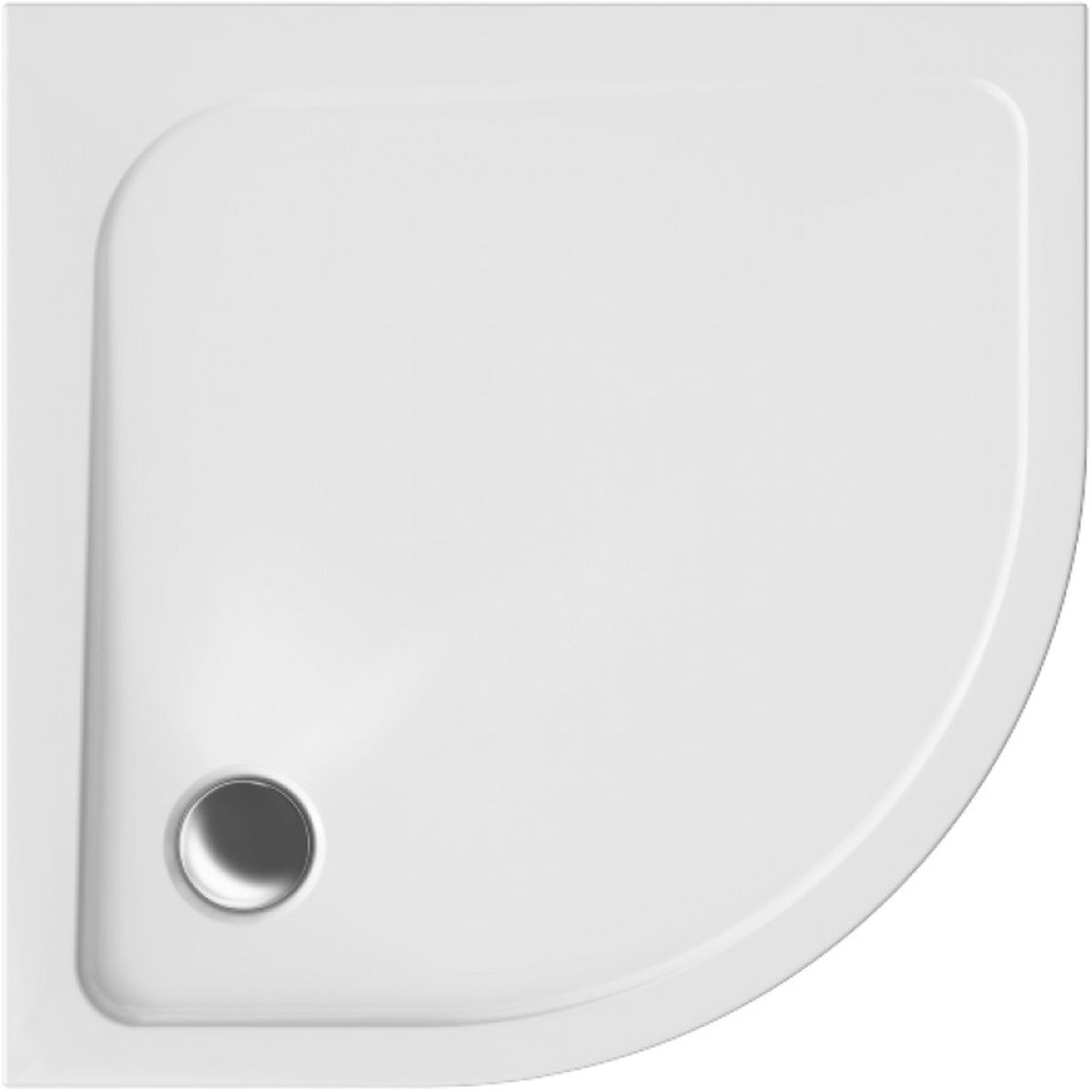 Polimat Pako Halbrunde Duschwanne 90x90 cm weiß 00112