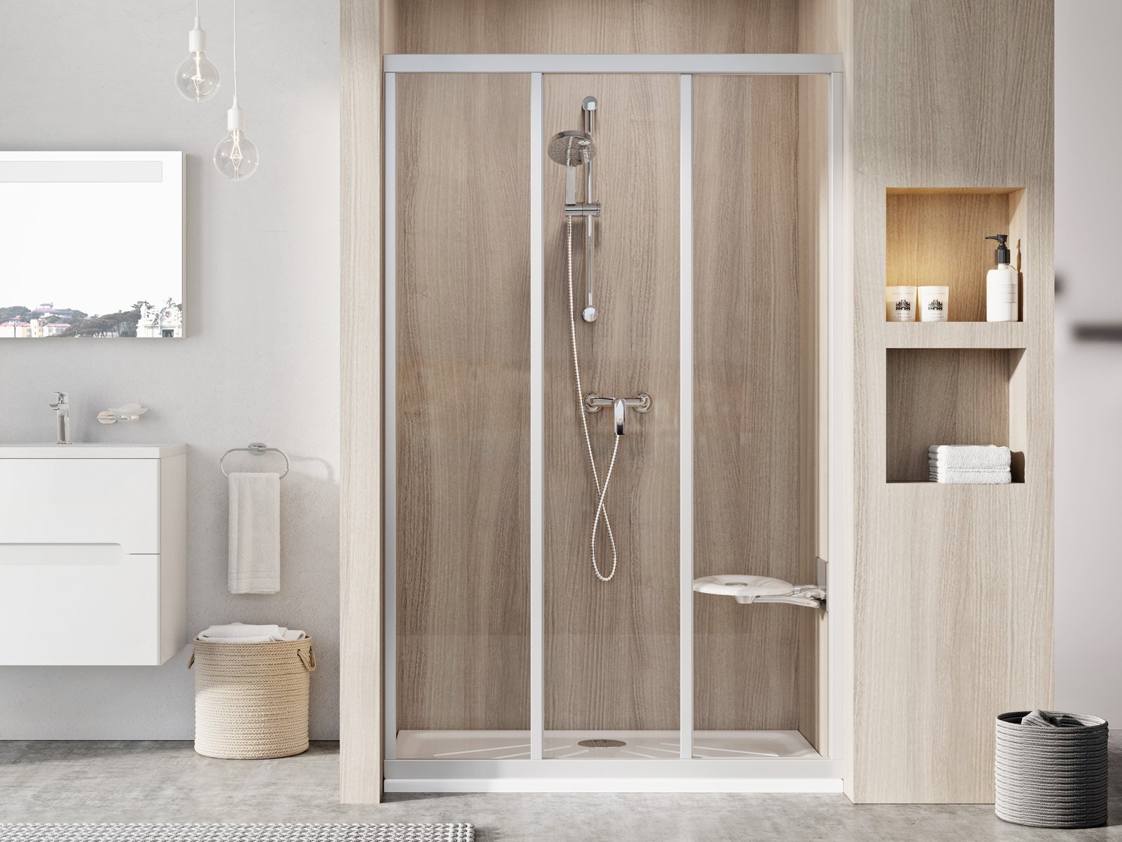 Ravak Supernova Duschtüren 130 cm Schiebe- satin Matte/durchsichtiges Glas 00VJ0UR2Z1
