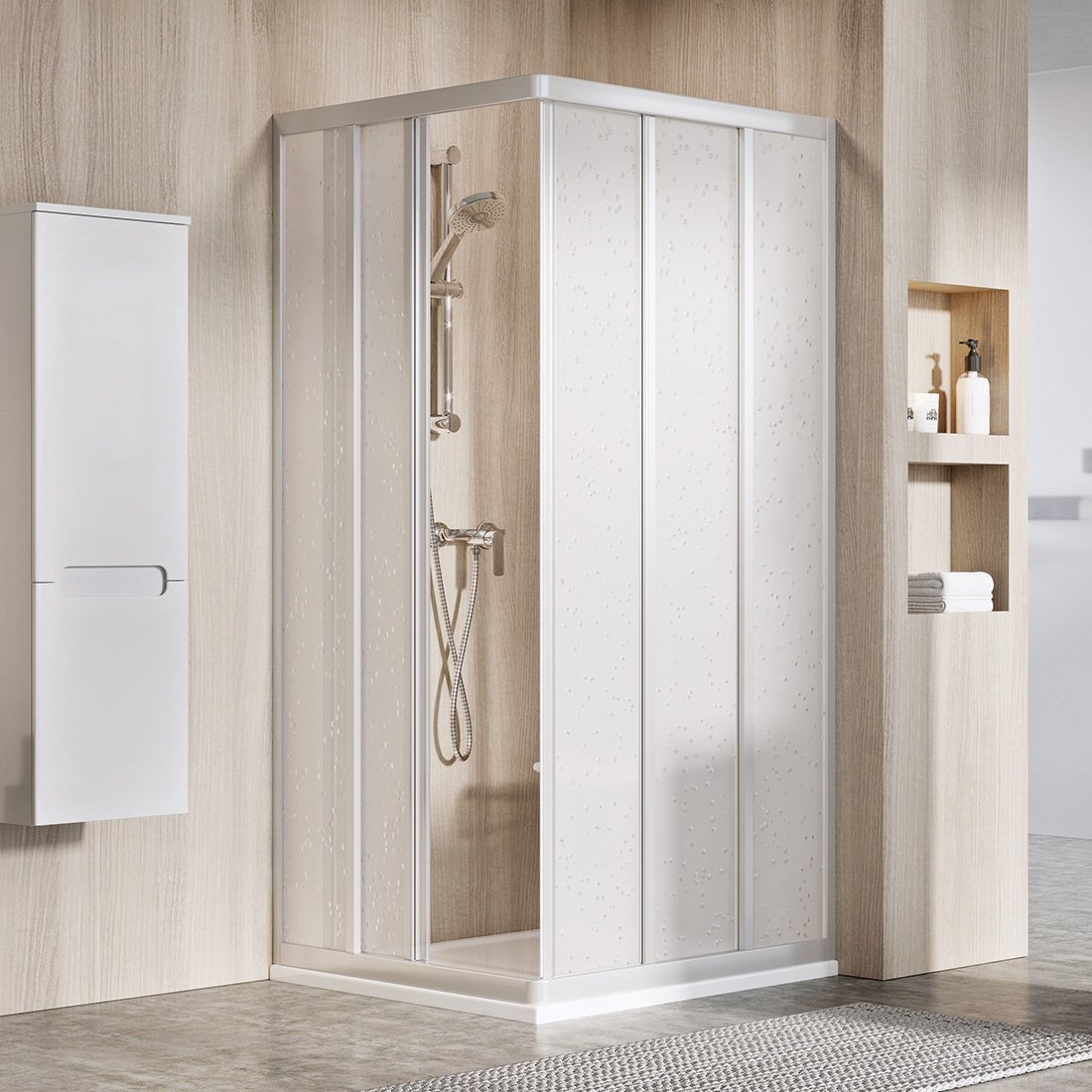 Ravak Supernova Duschtüren 80 cm Schiebe- satin Matte/Polystyrol 15V40UR211