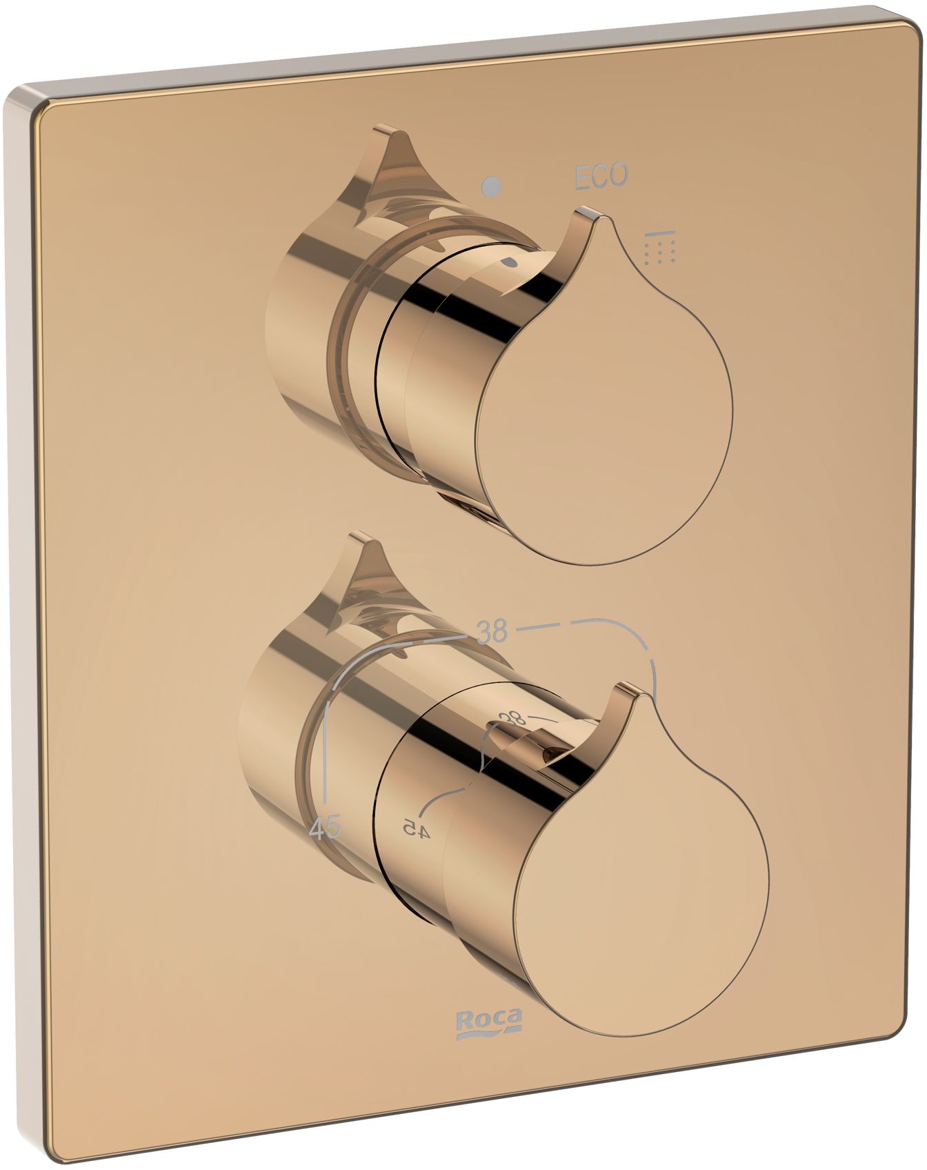 Roca Insignia Rose Gold Duscharmatur Unterputz mit Thermostat gold A5A2C3ARG0
