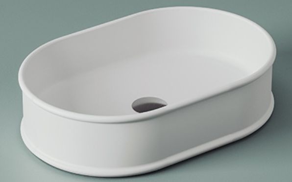 Art Ceram Atelier Waschbecken 60x40 cm oval Aufsatzwaschbecken weiß glanz ATL00201;00