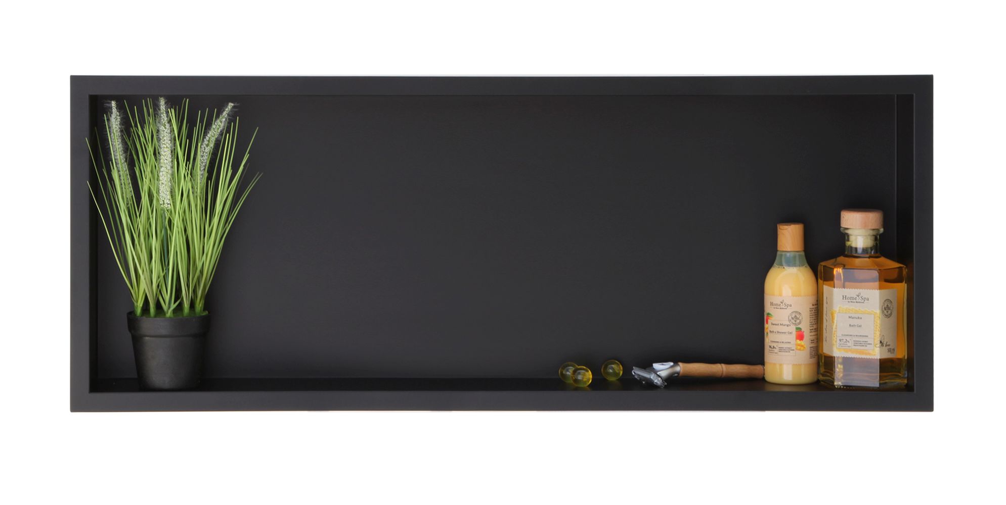 Balneo Wall-Box One Black Nischenregal 90 cm schwarz OB-BL6