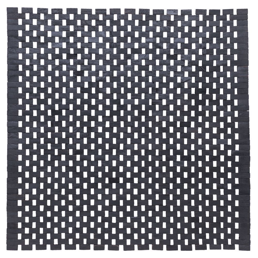 Sealskin Woodblock Badteppich 60x60 cm quadratisch schwarz 800126