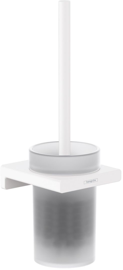 Hansgrohe AddStoris Toilettenbürstengarnitur zum Schrauben weiß-glas 41752700