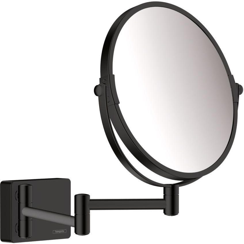 Hansgrohe AddStoris Kosmetikspiegel 24.6x24.6 cm rund schwarz 41791670