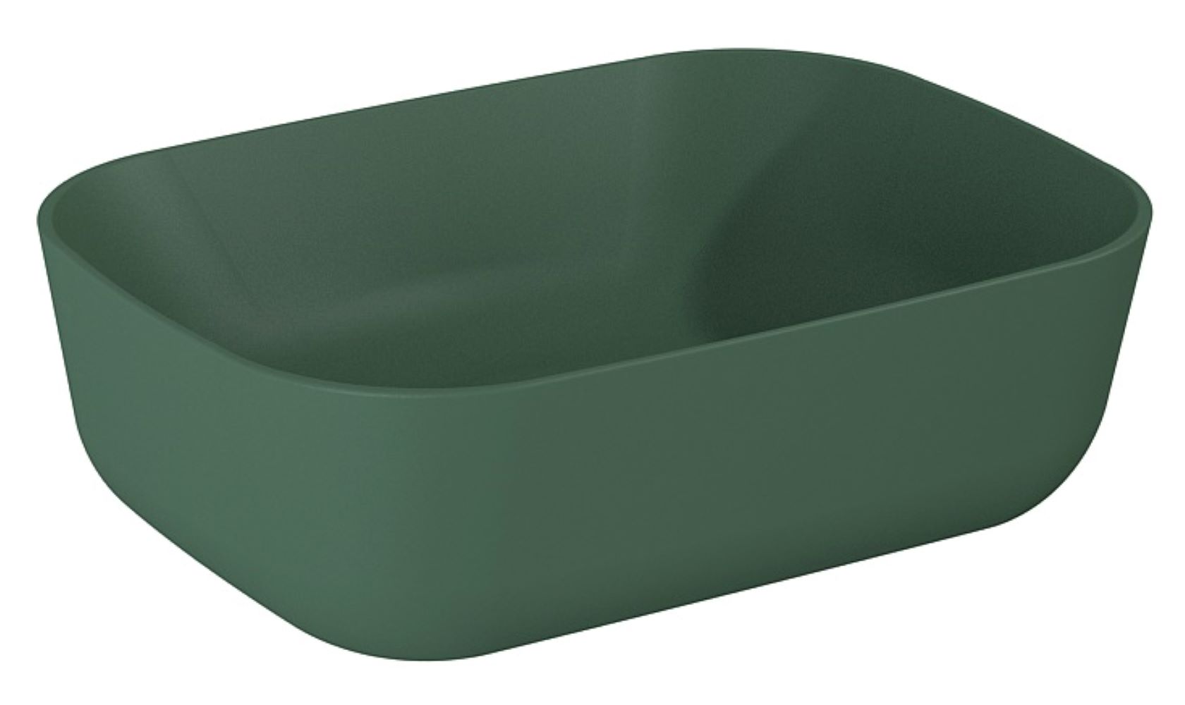 Elita Reni Waschbecken 45.5x32.5 cm rechteckig Aufsatzwaschbecken grün matte RE040460037010