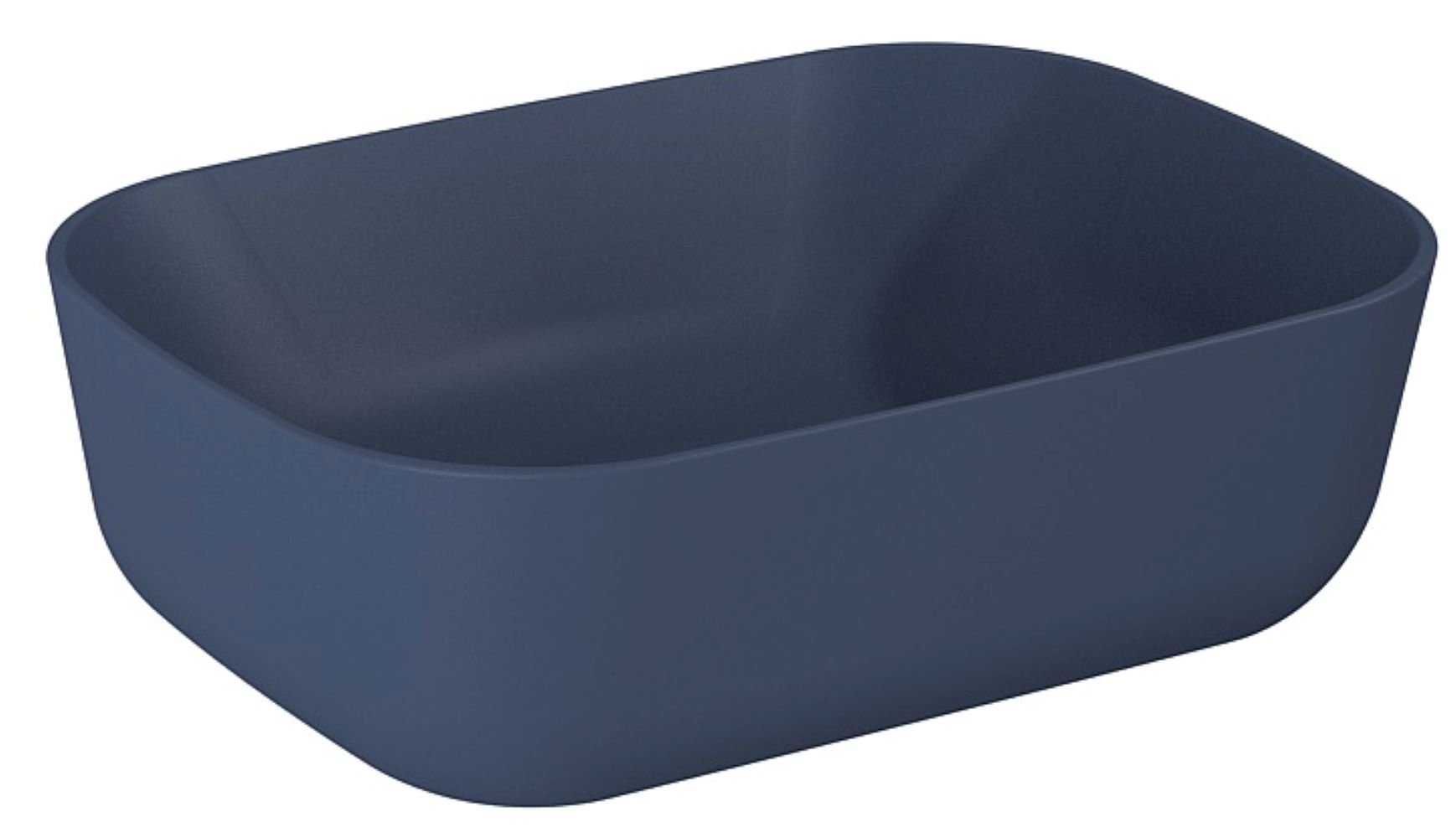 Elita Reni Waschbecken 45.5x32.5 cm rechteckig Aufsatzwaschbecken blau matte RE040460037030