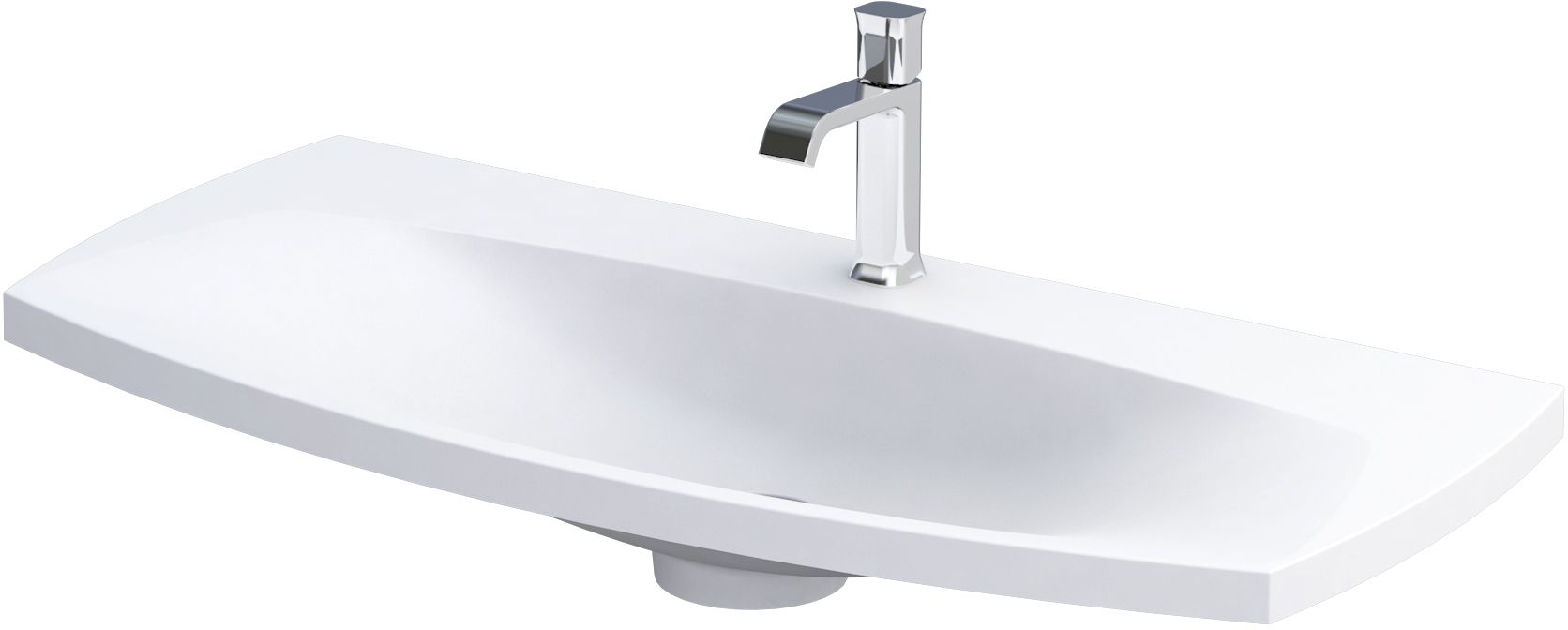 Oristo Louis Waschbecken 102x48 cm rechteckig Möbel weiß matte UME-LU-102-93