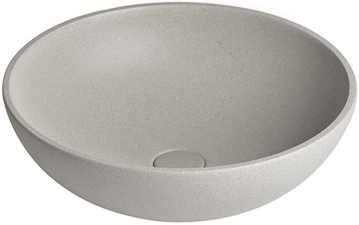 Sapho Turf Waschbecken 44x44 cm rund Aufsatzwaschbecken braun/beige matte AR437