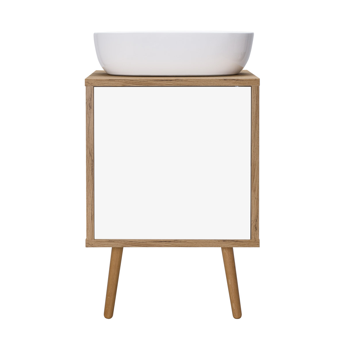 Oltens Hedvig Badschrank 50x45x49.7 cm Unterschrank hängend weiß-eiche 60203060