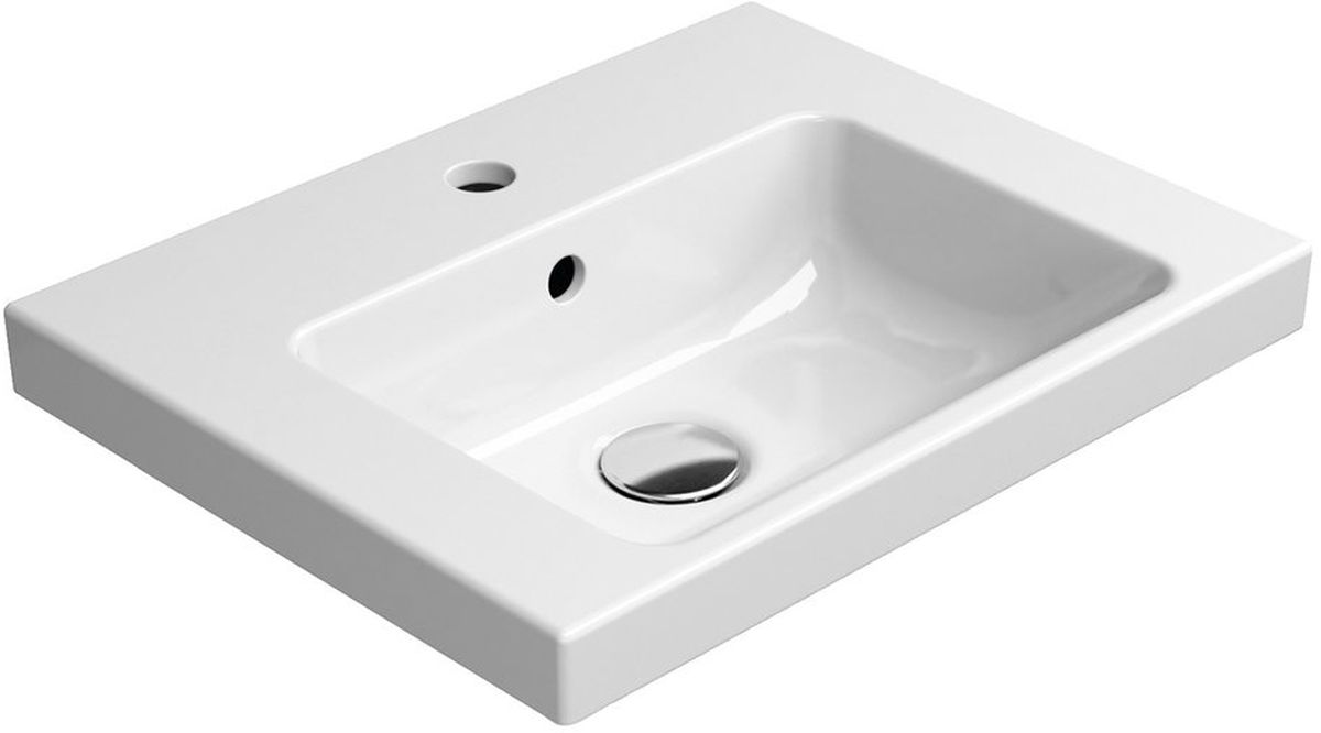 GSI Norm Waschbecken 50x40 cm rechteckig Klassisch weiß glanz 8638111