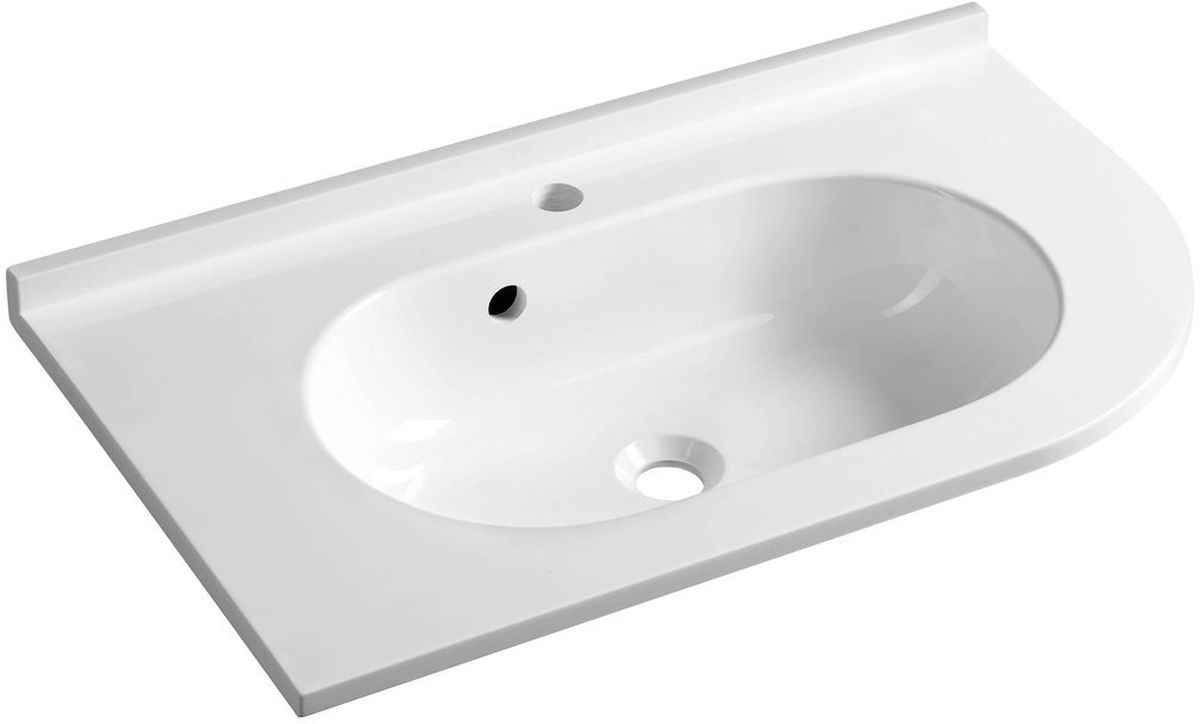 Sapho Pulse Waschbecken 75x45 cm Klassisch weiß glanz BM752