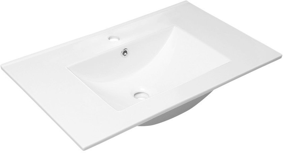 Sapho Slim Waschbecken 76.5x47 cm rechteckig Möbel-Einbauwaschbecken weiß glanz 1601-75