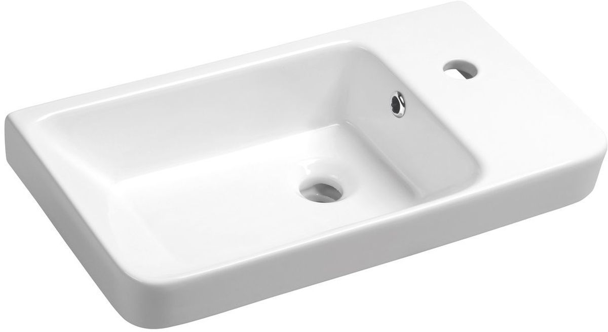 Sapho Luxa Waschbecken 55x30 cm rechteckig Klassisch-Möbel weiß glanz 11054