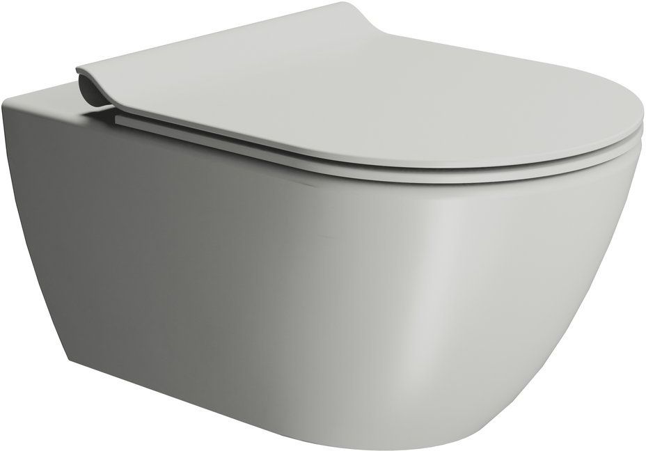 GSI Pura WC-Becken hängend Spülrandlos grau Matte 881517
