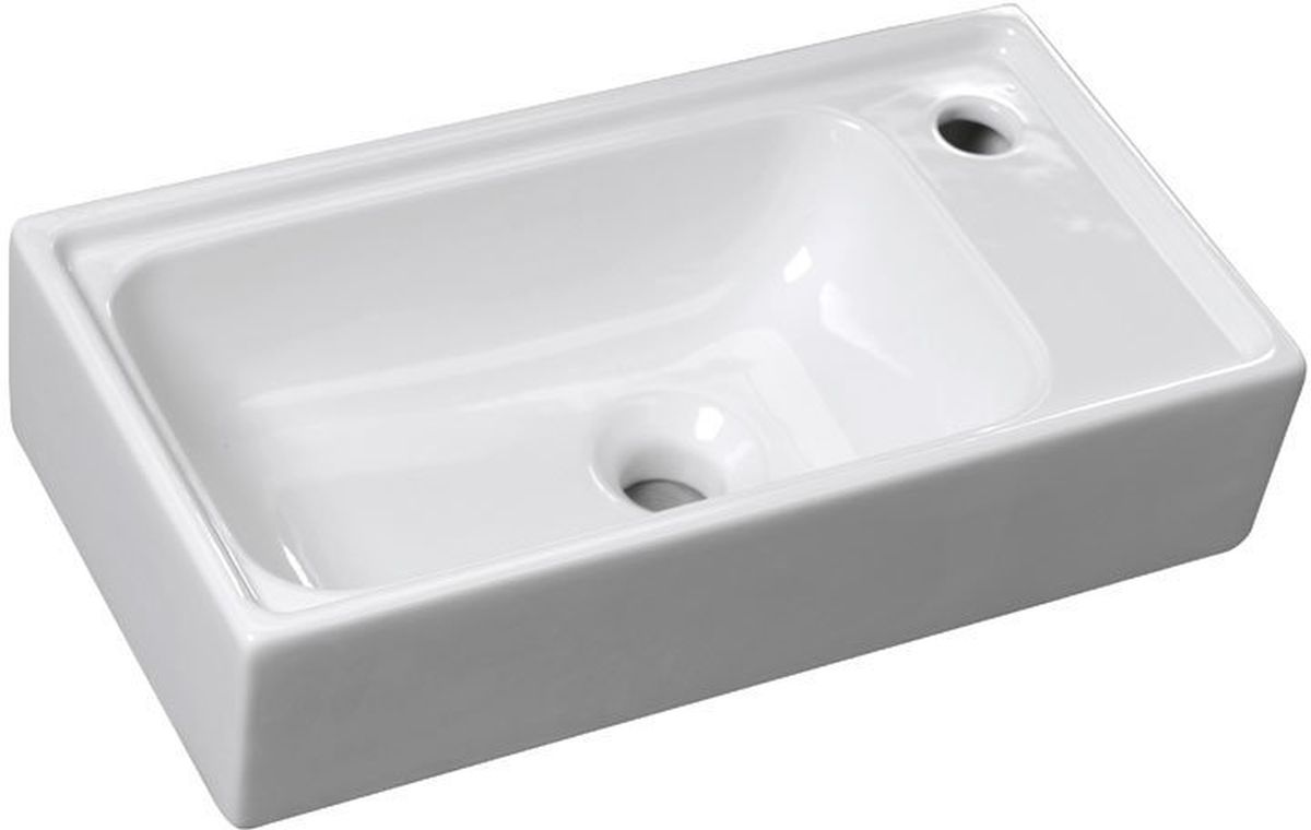 Sapho Small Waschbecken 50.5x26.5 cm rechteckig Klassisch-Aufsatzwaschbecken weiß glanz 7045