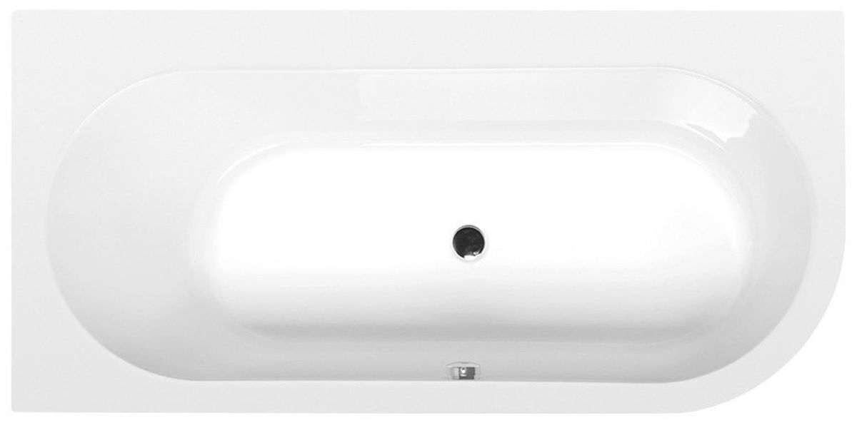 Polysan Astra Eckbadewanne 165x80 cm linksseitig weiß 33611