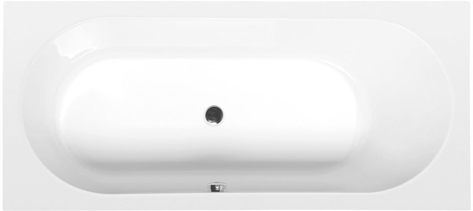 Polysan Astra Schlanke rechteckige Badewanne 165x75 cm weiß 32611S