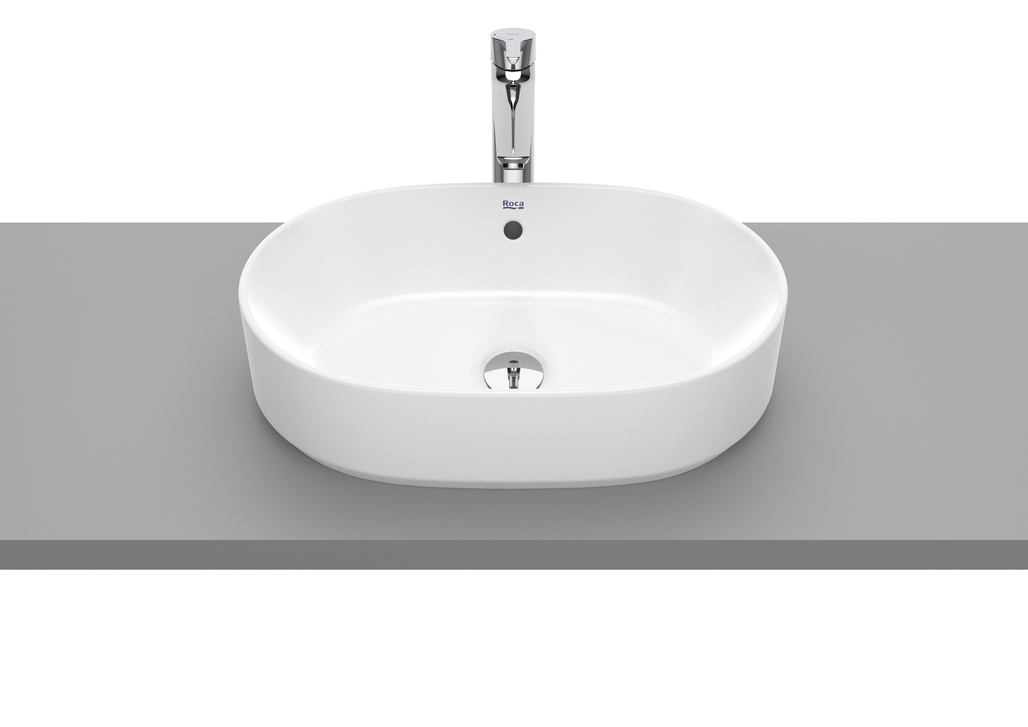 Roca Gap Waschbecken 55x39 cm oval Aufsatzwaschbecken weiß glanz A3270Y1S00