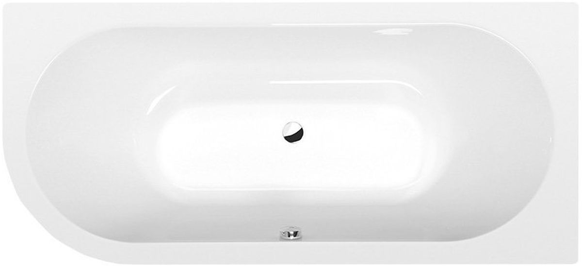 Polysan Viva Schlanke Eckbadewanne 175x80 cm rechtsseitig weiß 78119S