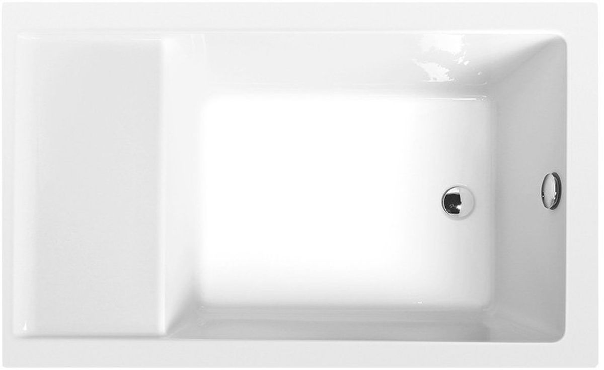 Polysan Jazz Rechteckige Badewanne 120x75 cm weiß 72913