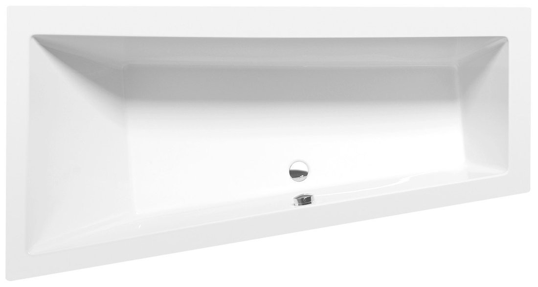 Polysan Andra Schlanke Eckbadewanne 170x90 cm linksseitig weiß 81111S