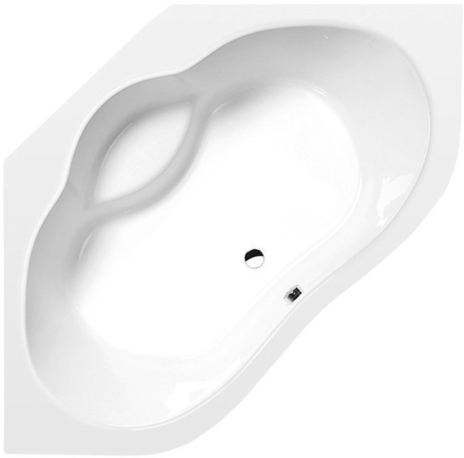 Polysan Marea eckbadewanne 150x150 cm linksseitig weiß 92111