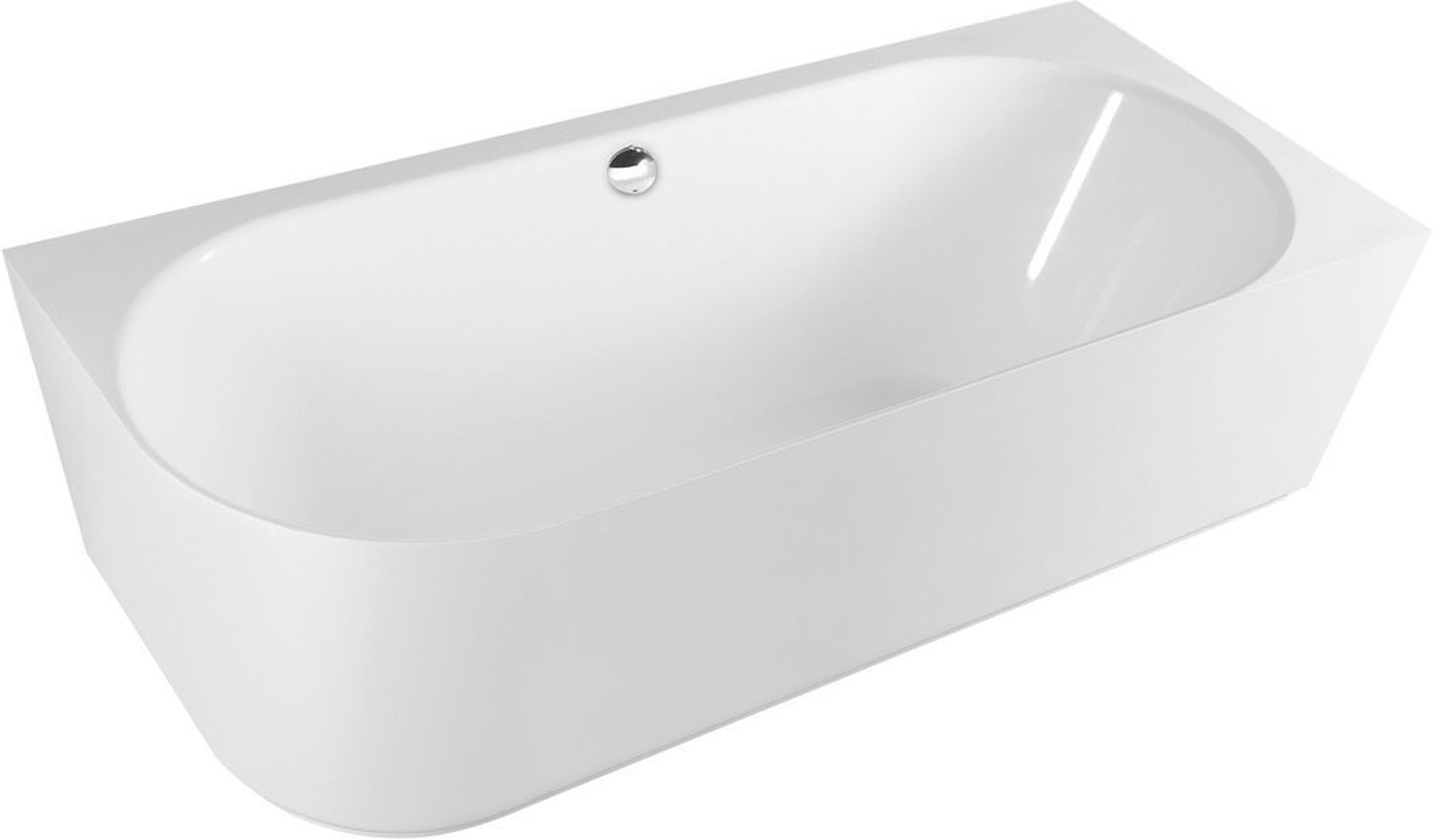 Polysan Sussi Vorwand-Badewanne 160x70 cm oval weiß 90191R