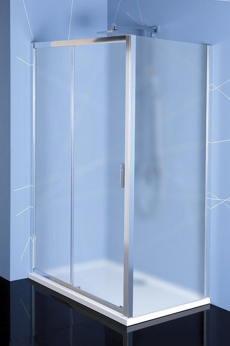Polysan Easy Line Duschwand 100 cm chrom Glanz/Mattglas EL3438