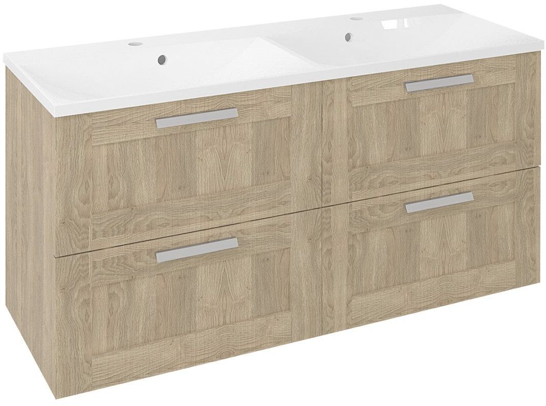 Sapho Amia Badschrank 119.5x45x60 cm Unterschrank hängend eiche-holz AM120-2020