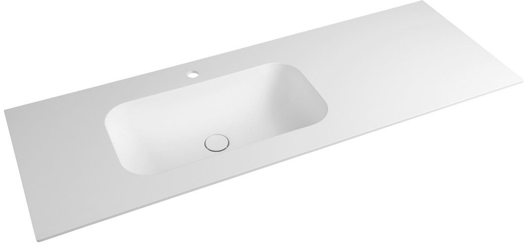 Sapho Aruba Waschbecken 150x51.5 cm rechteckig Möbel weiß matte AR150-B1L