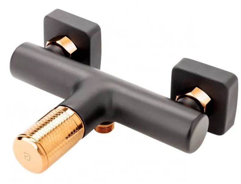 FDesign Ardesia duschbatterie Wand schwarz-gold FD1-ARD-7-25
