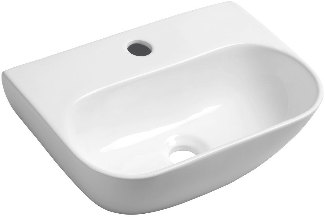 Sapho Small Waschbecken 42x29 cm halbrund Klassisch weiß glanz AR265
